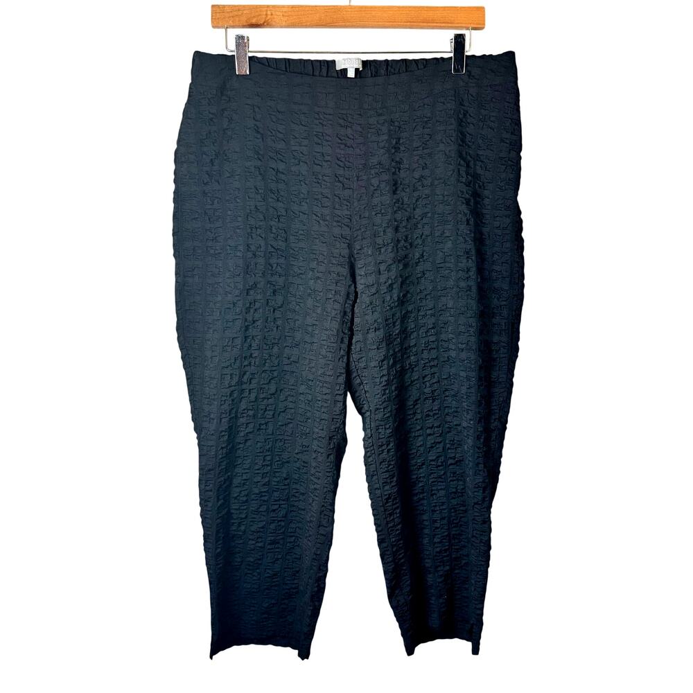 Habitat Wide Leg Gauze Pants Women's Pull On Lagenlook Black Casual Lightweight